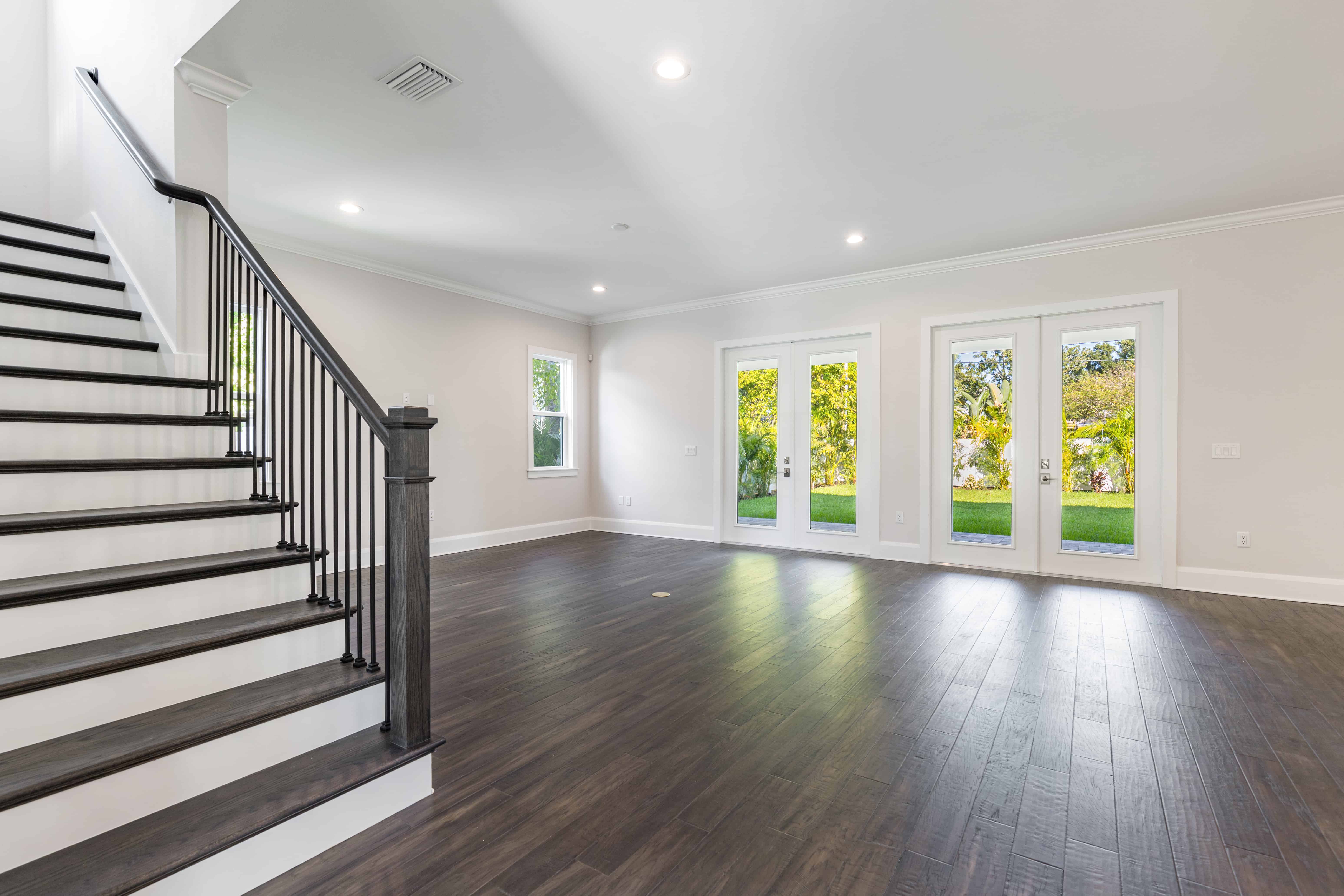 Palma Ceia West Contemporary - Great Room and Staircase